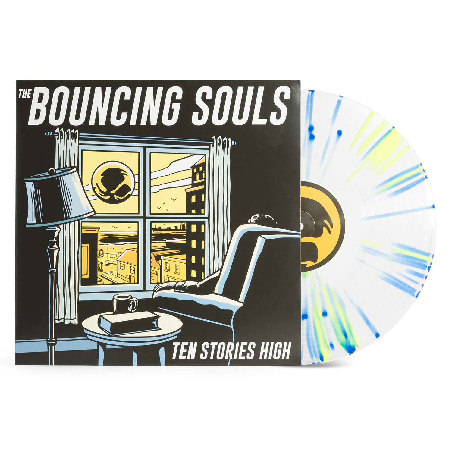 Bouncing Souls - Ten sale Stories High - Black Half Yellow / Half Blue Black Sealed