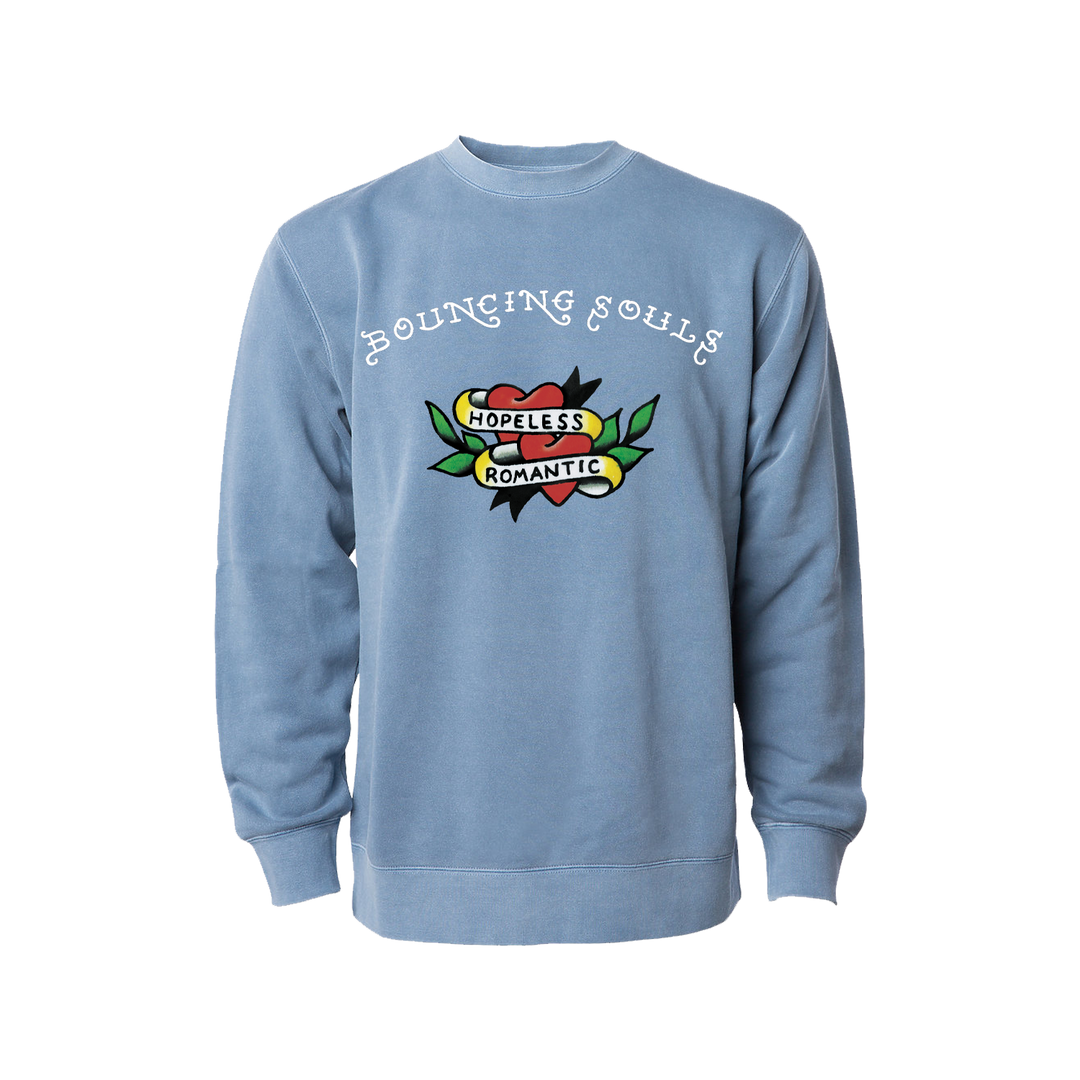 Hopeless Romantic Flash Pigment Blue Crew Neck