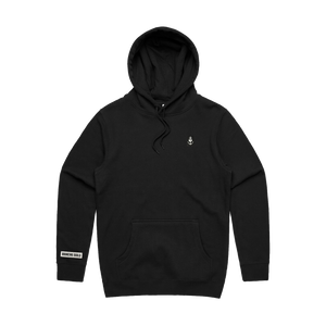 Heart Anchor Patch Hoodie - Black