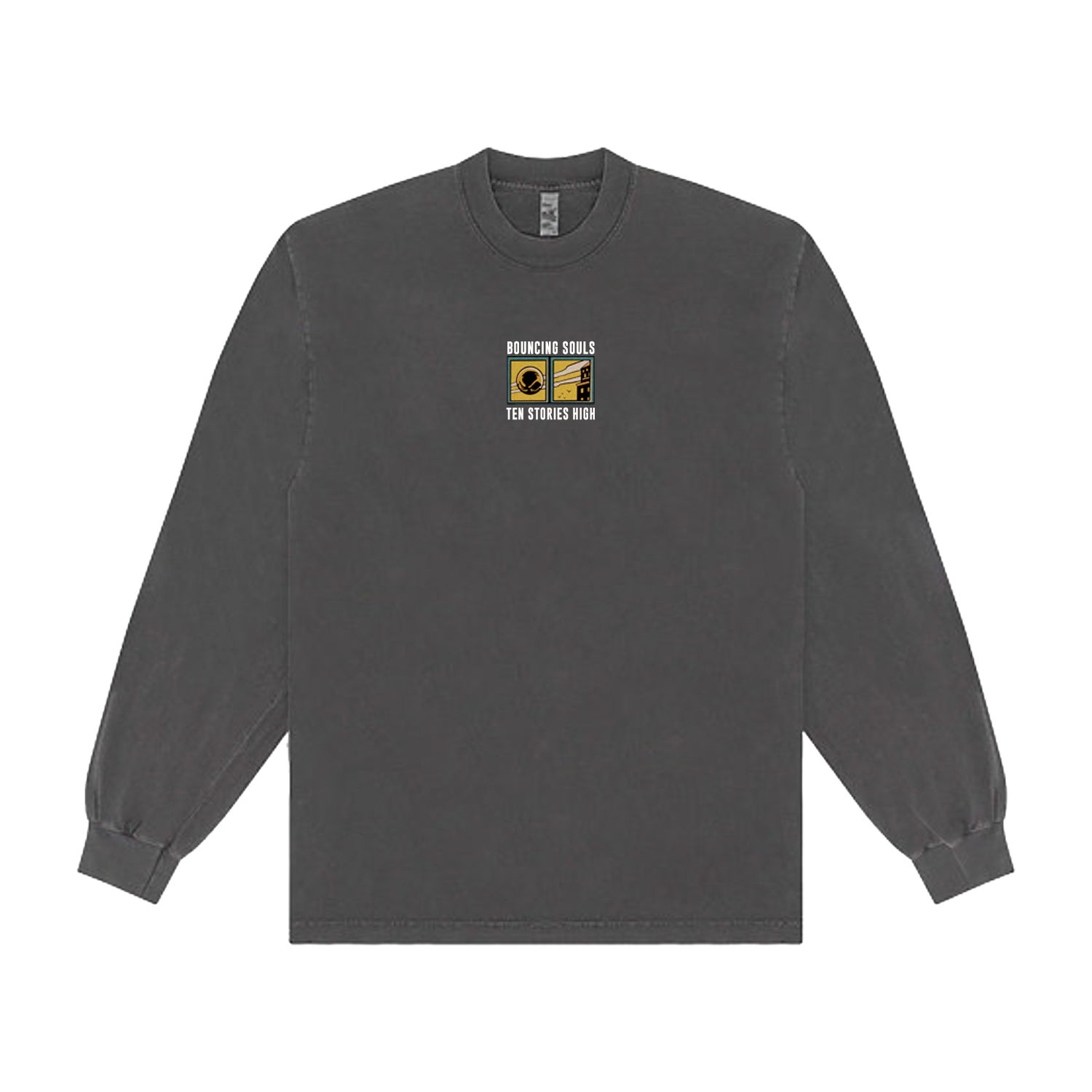 Embroidered Ten Stories High Black Long Sleeve